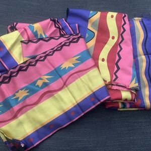 Kravet Railroaded Wild 80's Geometric Colorful Fabric Remnants